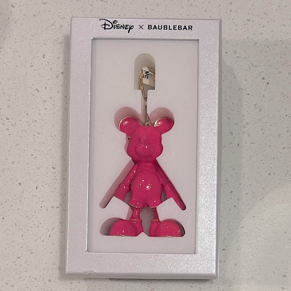 Baublebar X Mickey hot pink keychain